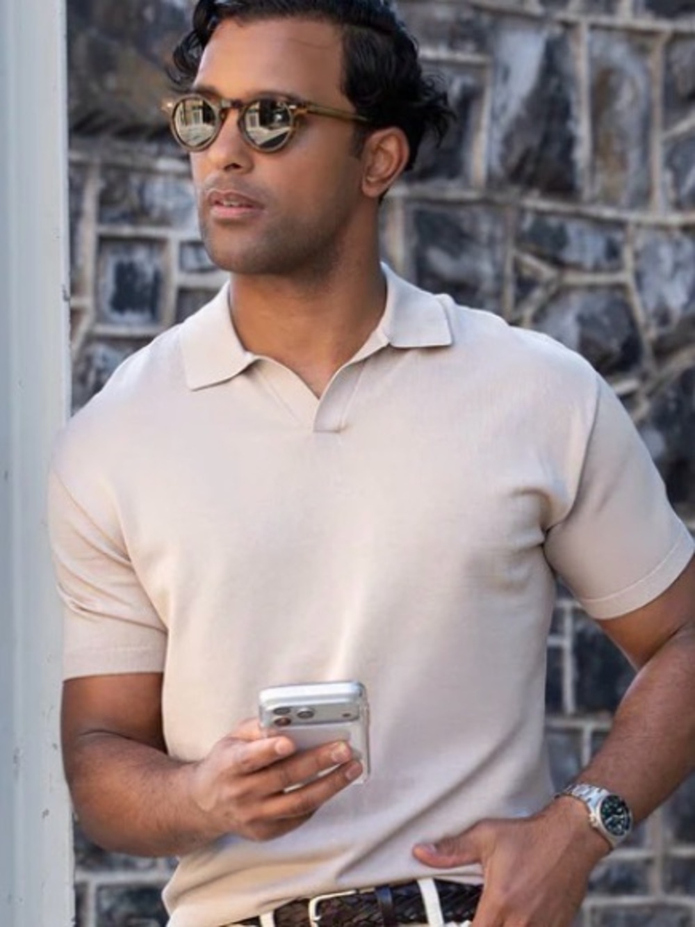 Collars&Co. Mens XL | The Maranello Mid-Weight | Cotton & Silk Polo | NWT